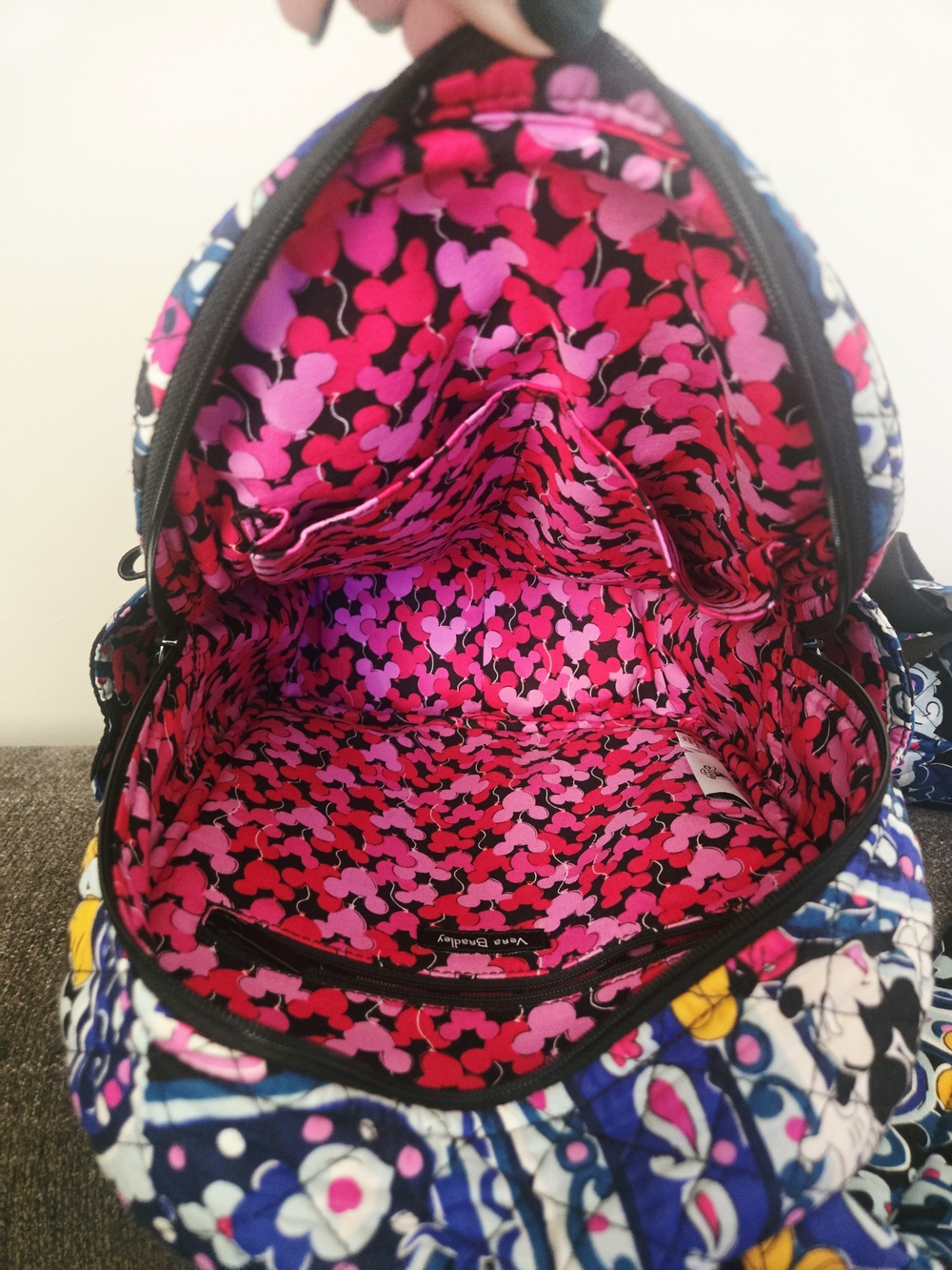Vera Bradley Disney Whimsical Paisley BackPack and Cosmetic Pouch - Picture 3 of 4